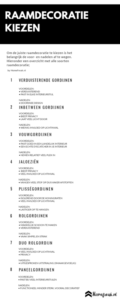 infographic raamdecoratie kiezen