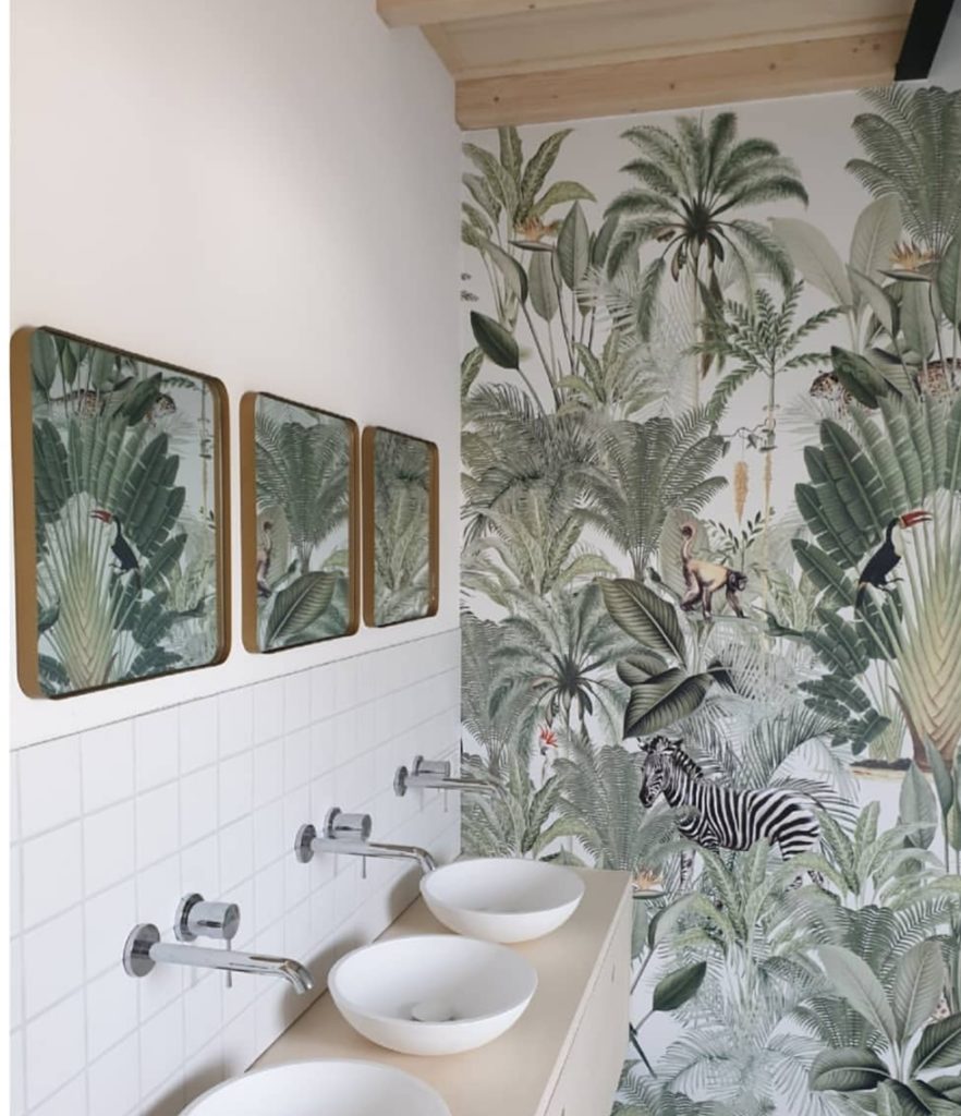 behang badkamer