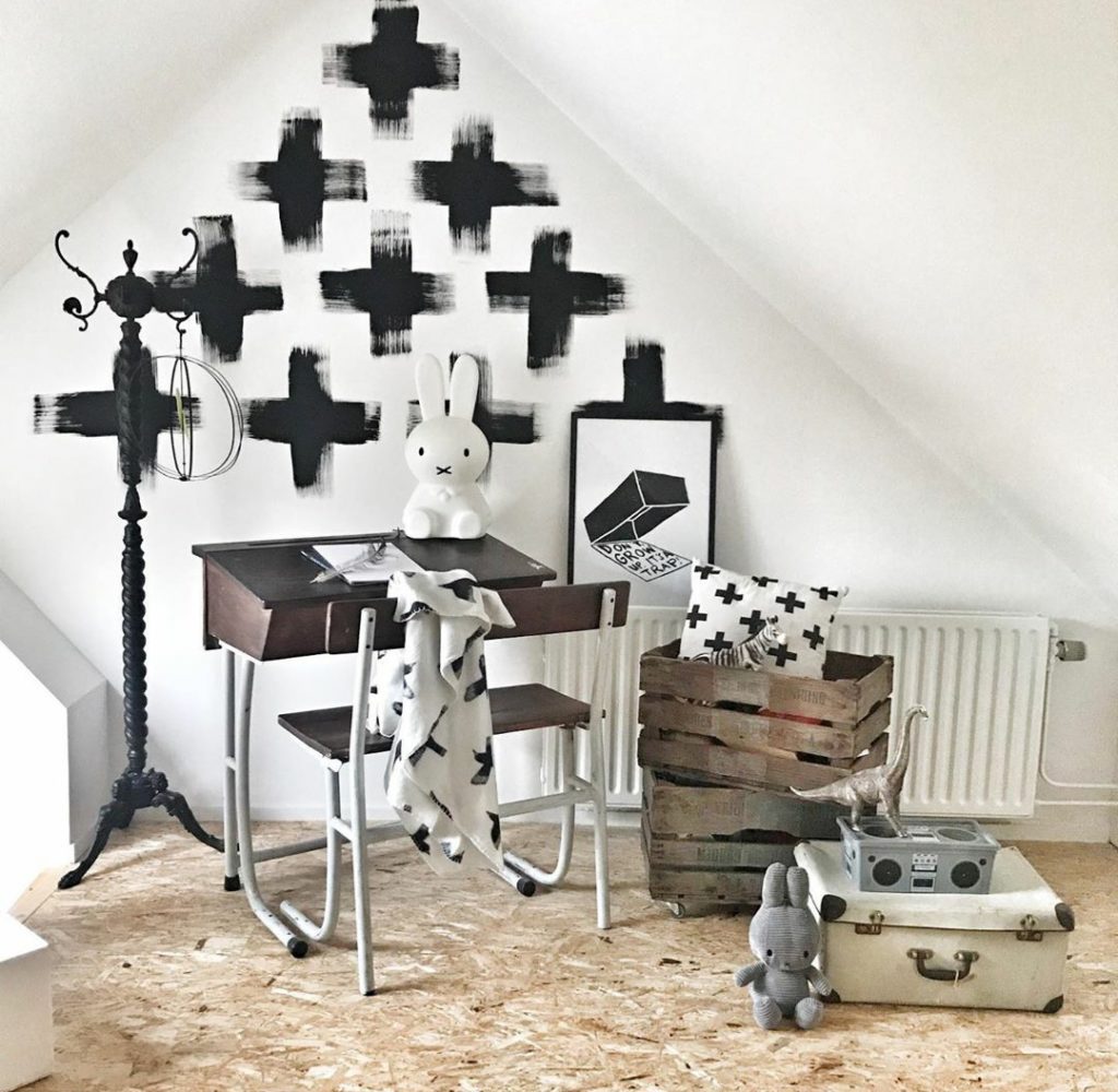 muur op de kinderkamer